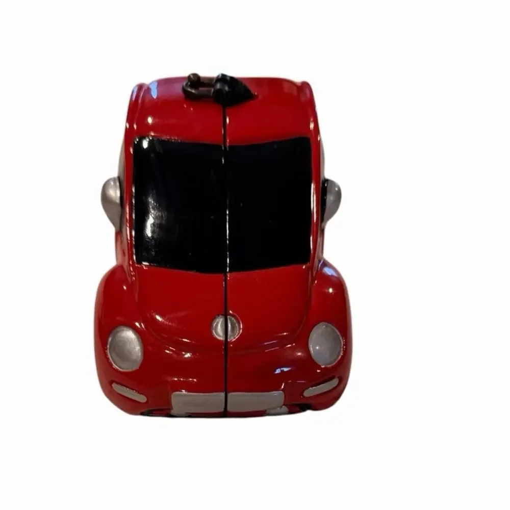 Rare Timmy Woods Beverly Hills Red VW Beetle Lacquered Wood Purse